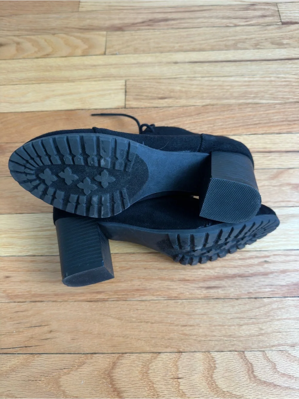 Madden Girl Black Suede Ankle Booties
